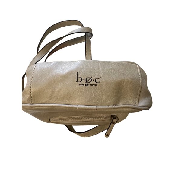 B.O.C. Embossed Ivory Faux Leather Mini Crossbody Bag With Adjustable Strap & Zi - Picture 5 of 6